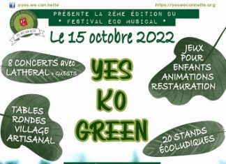 Deuxième édition du festival éco musical Yes Ko Green ce samedi