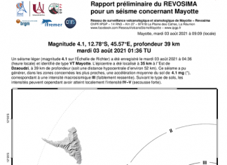 Un séisme d’une magnitude 4.1 confirmé dans la nuit