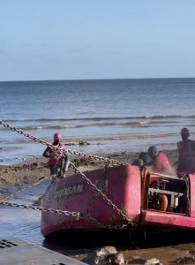 La machine aura passé cinq jours dans l’eau de mer