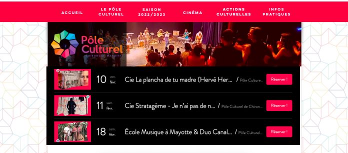 Affiche Programmation Pôle culturel Chirongui