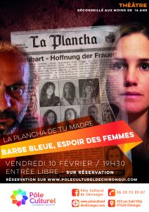 Affiche pièce de théâtre Barbe Bleue, Espoir des Femmes