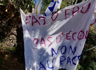 Petite rentrée syndicale pour les enseignants qui demandent un protocole sur l’eau FSU, SNES, SNUipp, écoles, Mayotte